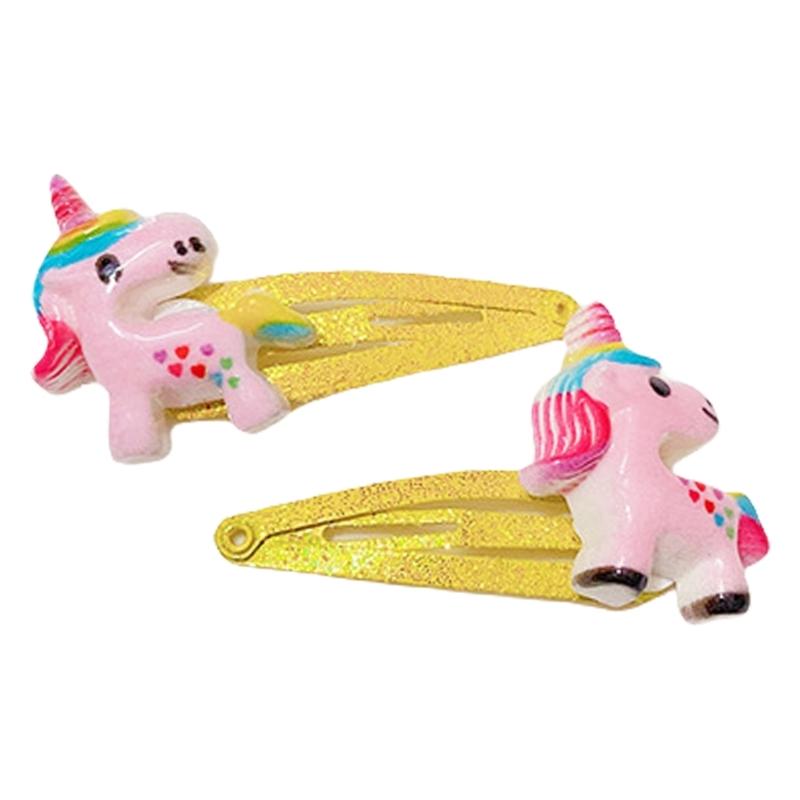 1 Paar Haarspangen für Mädchen Glitzer Haarschmuck Themen Haarnadel Mode Haarteile für Kinder Mehrfarbiges Design