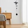 Aluminum Rod Owl Wind Chimes Acrylic Hanging Ornament for Garden Room Decor Gift 36x4.5cm