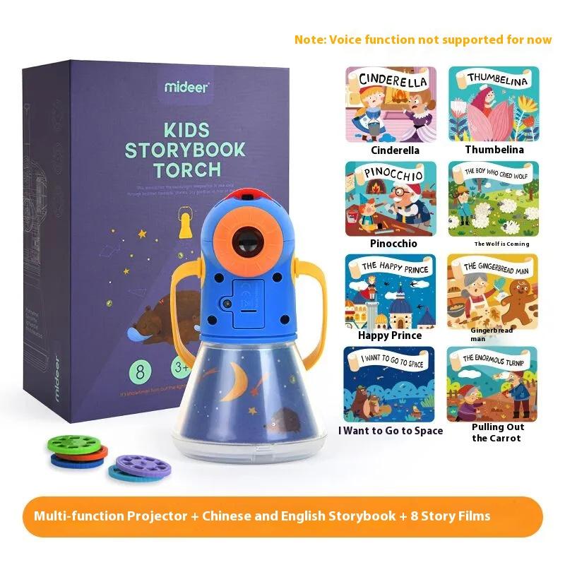 Children's Multifunctional Luminous Projector Educational Starry Sky Sleep Night Light Projection Story Machine