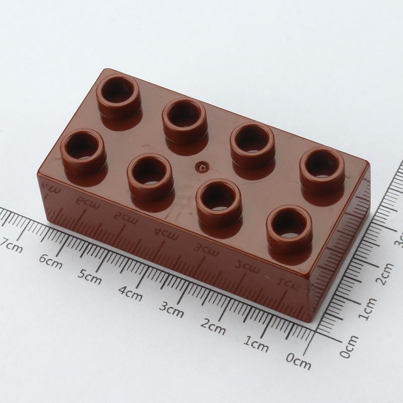 2x4 Dots Big Size Thick Brick 4PCS Colorful Building Block Figuers Compatible Large Plate Accessorie Kid Educational Toys Boys