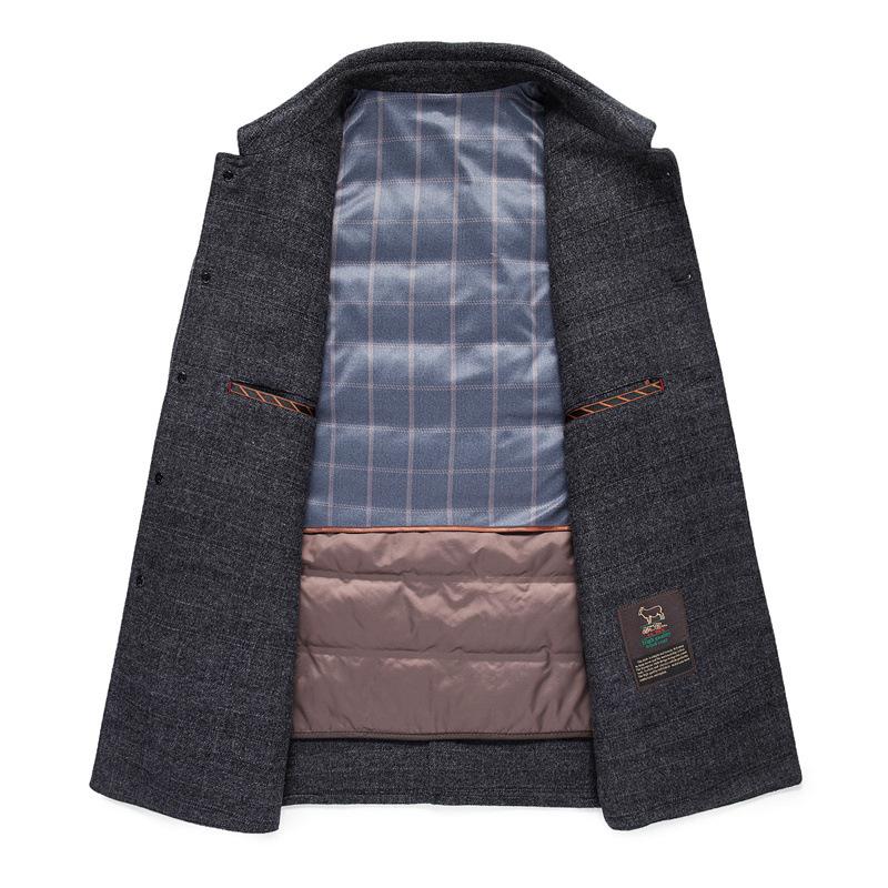 Autumn and winter men's double-sided woolen coat mid-length lapel woolen windbreaker coat dad cashmere jacket