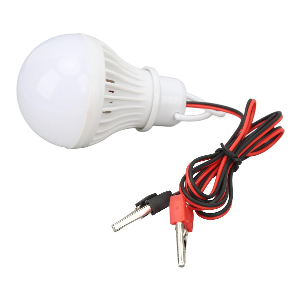 Outdoor Emergency Light Bulb LED Camping Tent Lantern Plastic Outdoor Emergency Light Bulb with Hook for Hiking Fishing 12V 5W