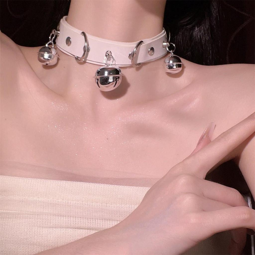 Unisex Leather Punk Chain Choker Necklace: Edgy, High-End Design