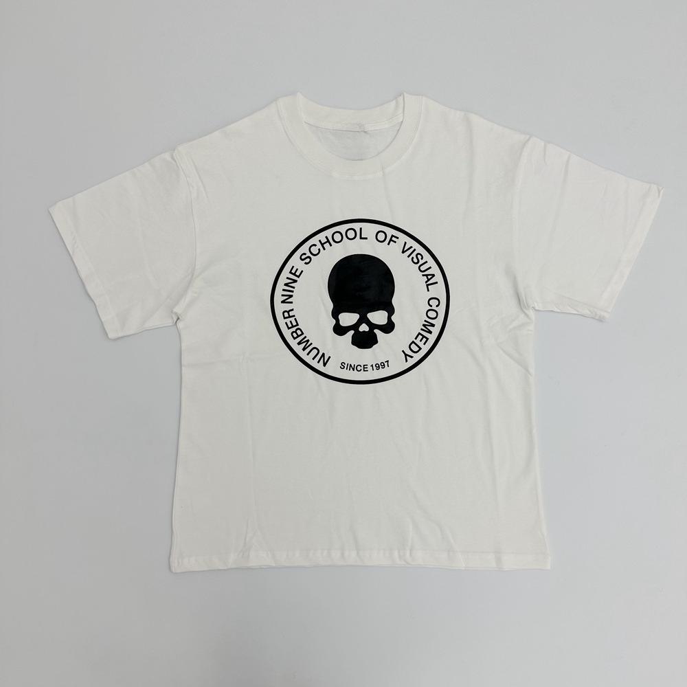 Men Number Nine N9 Classic Skull Head T Shirts T-Shirt Hip Hop Skateboard Street S Tee Top