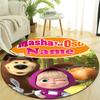 Personalized M-Masha and the Bear Round Chair Office Rug - Perfect for Mat, Office Chair & More - Ideal Gift for Birthdays and Holidays
