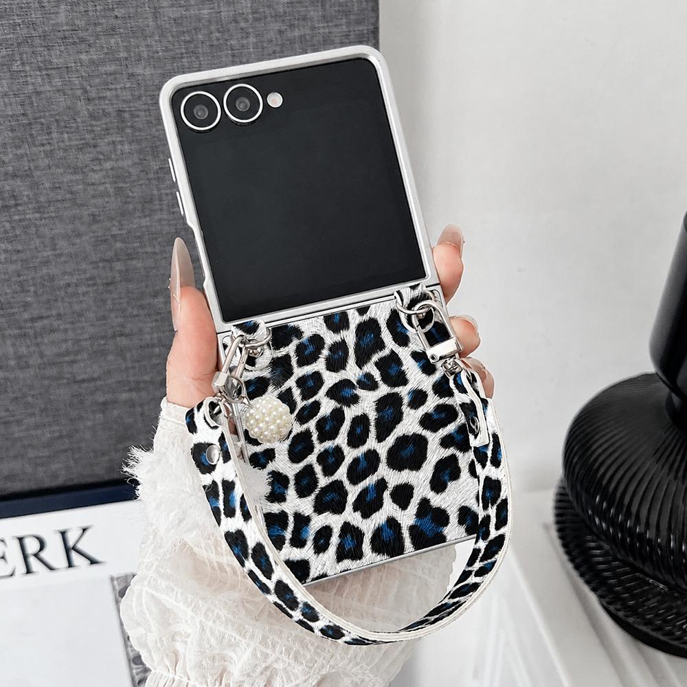 Leopard Print  Phone Case for Samsung Galaxy Z Flip 4/5/6/7&Samsung Galaxy Z Fold 4/5/6/7 Flip Protection Case