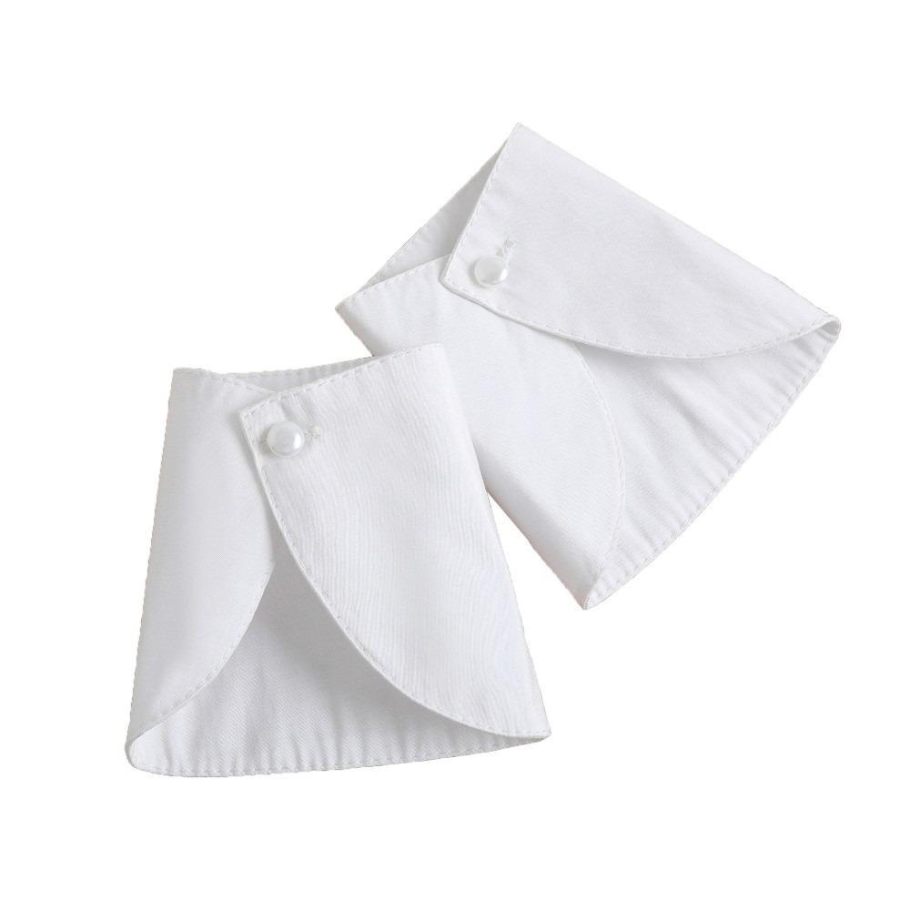 1pair White Wrist Horn Cuffs Detachable Clothing Wrist Accessories New Fake Cuffs Women
