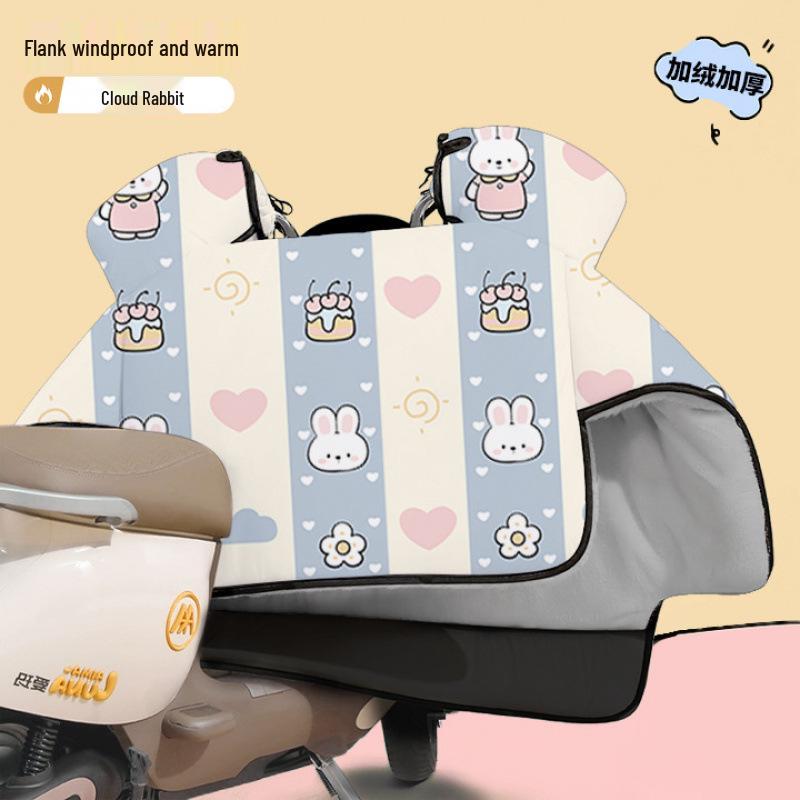 Thickened Windproof Winter Quilt for Electric Car & Motorcycle - Extra Large, Warm, and Coldproof Cover with Widened Shoulder Protection