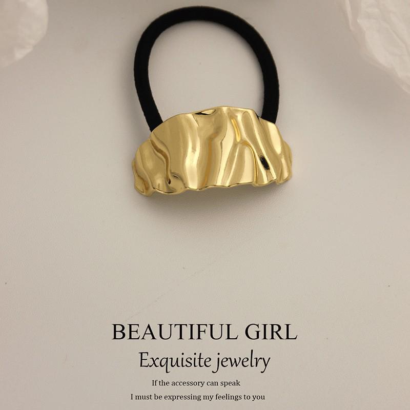 Minimalist Metal Hair Ring - New Korean Style High-End Ponytail Tie Rubber Band.