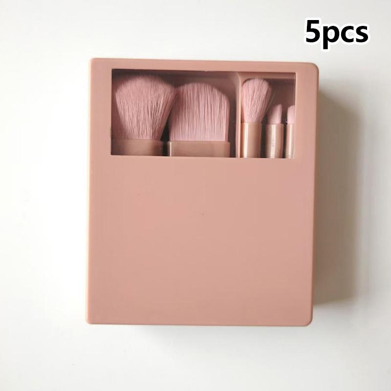 Portable Makeup Brush Set With Mirror - Foldable Travel Kit ,Mini Makeup Brush Set Travel Makeup Brush Set