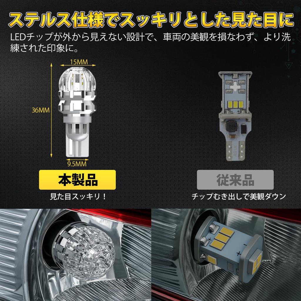 Perrace T16 LED Back Lamp, Explosive Light, T15, Backlight, Diffused Cover, 360° Omnidirectional Emission,