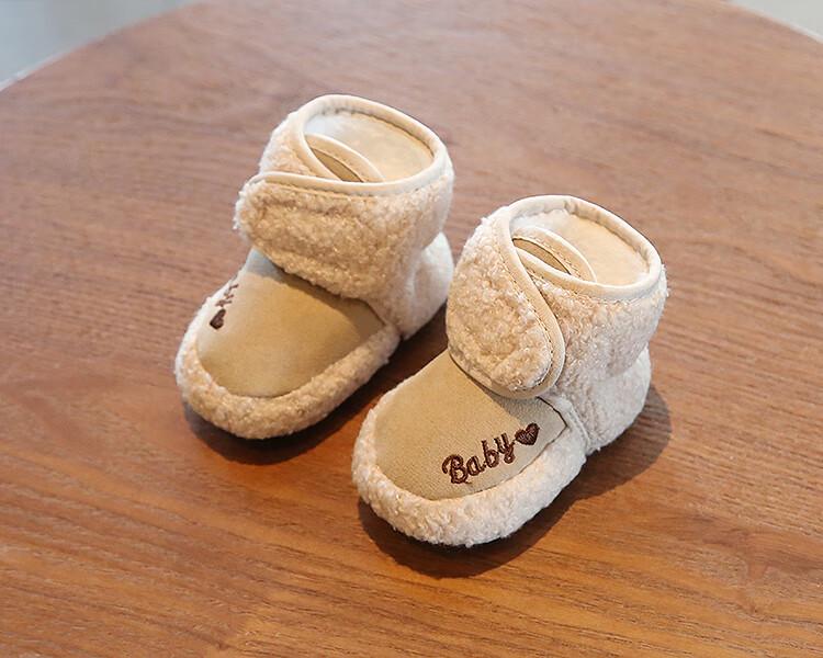 Winter Velvet Baby Shoes - Non-Slip, Soft Sole, Cotton Prewalker for Boys & Girls