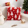 New Cushion Cover Without Core Jacquard Christmas Tree Reindeer Pillow Cover For Holiday Decoration Comfortable And Breathable