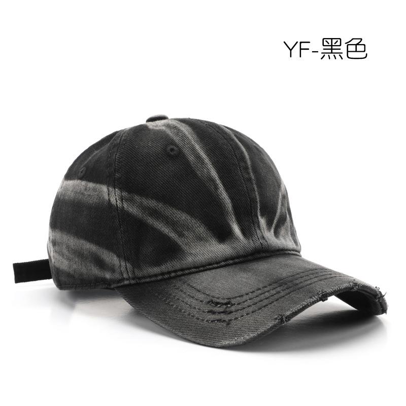 Retro female personalized washed tie-dye baseball cap outdoor leisure spring and summer men's travel sunscreen sunshade cap