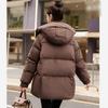 Plus Size Down Padded Jacket Winter Fashion Loose Hooded Padded Jacket Western Style Thick Warm Jacket