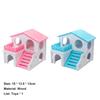 Yousheng Hamster House Ventilated Design Double Layers Wooden Hamster Hideout Accessories Toy for Guinea-pig