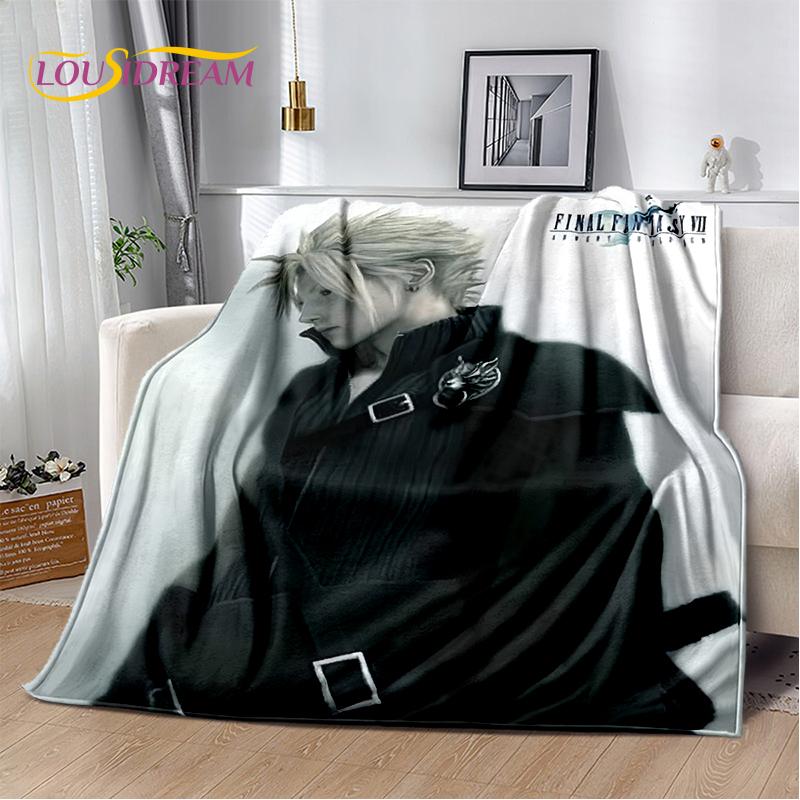 2025 New Style Final Fantasy Games Cloud Tifa Aerith Sephiroth Blanket,Soft Throw Blanket for Home Bedroom Bed Sofa Cover Kids