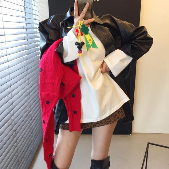 Stylish Leather-Look Asymmetric Shirt Jacket with Belt