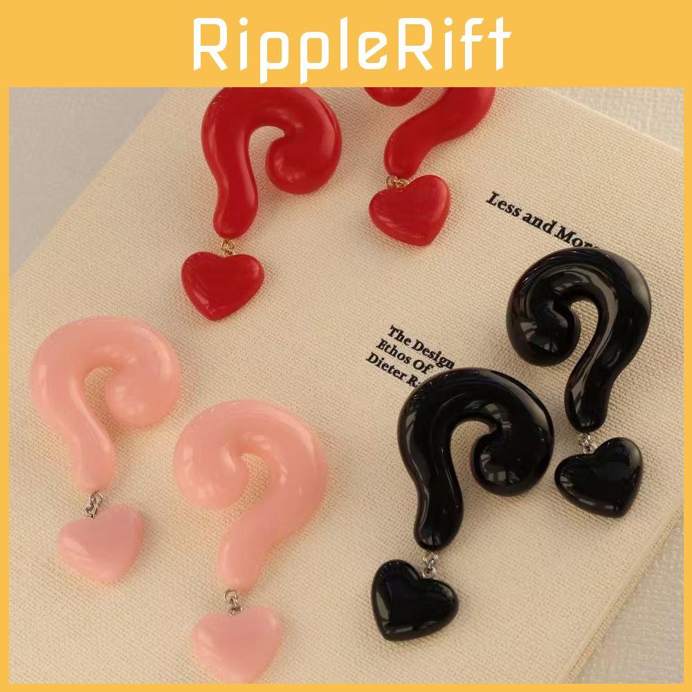 And Contemporary Artistic Red Acrylic Earrings With Distinctive Heart And U Shape Designs Girls For