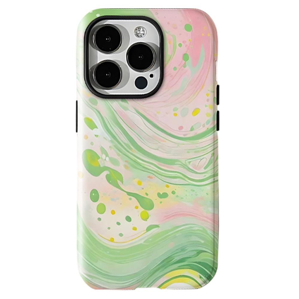 

For iPhone 16 Pro Max Case Heat Transfer Marble Pattern Hard PC+TPU Phone Cover HZ995