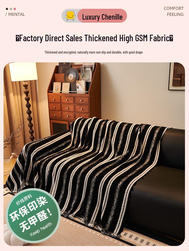 Hochwertige Moderne Winter Sofadecke: Luxus-Stil, Dick, Rutschfest, Kratzfeste Hülle.