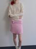 TINKNIT Cashmere Wool Blend Wrap Skirt_Pink