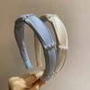 Rose Print Pearls Cloth Hair Hoop Sweet Beige Blue Hair Band Beads Crystal Headband  Wedding