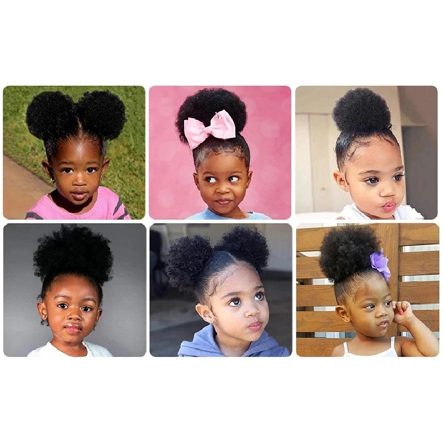 Afro Puff Drawstring Ponytail for Black Women Short Kinky Curly Afro Ponytail Synthetic Hair Puffs Afro Bun Ponytail