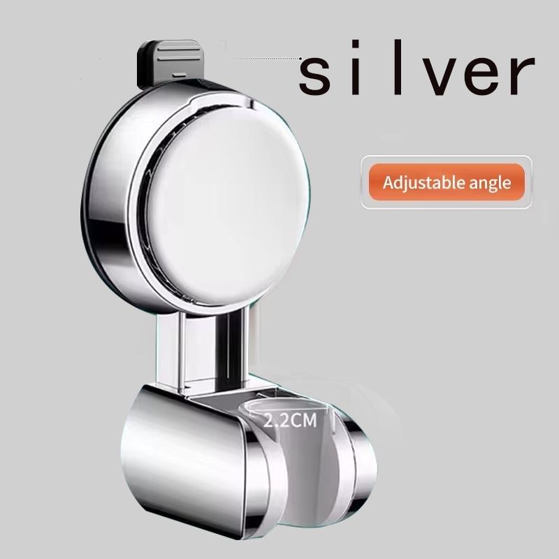 Punch Free Suction Cup Shower Bracket Removable Adjustable Bathroom Shower Rack Shower Head Holder Wall Mount Accessories