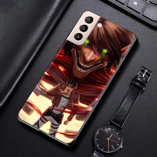Husa pentru Samsung Galaxy S21 S20 Ultra S10 Plus Lite S21 S20 Fe 5g S10e S9 S8 S7 Edge Shell Fundas Attack On Titan Anime