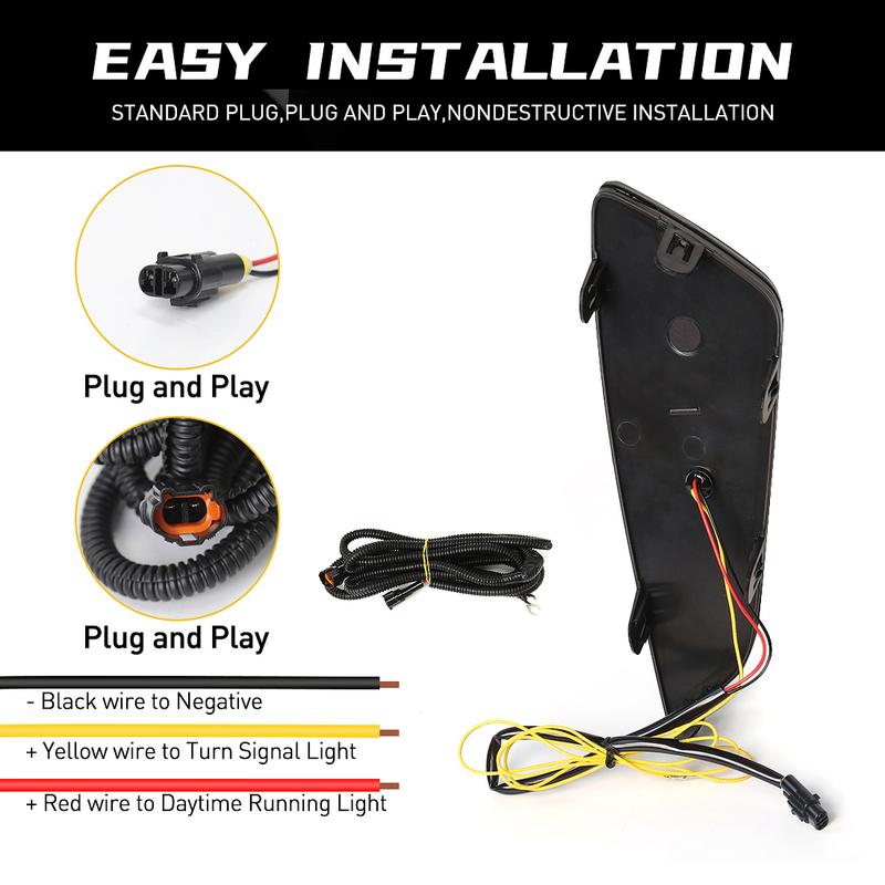 LED DRL For Toyota Sienna  Daytime Running Lights Start-Up Animation Front Bumper Driving Lamps White Yellow Car Accessories