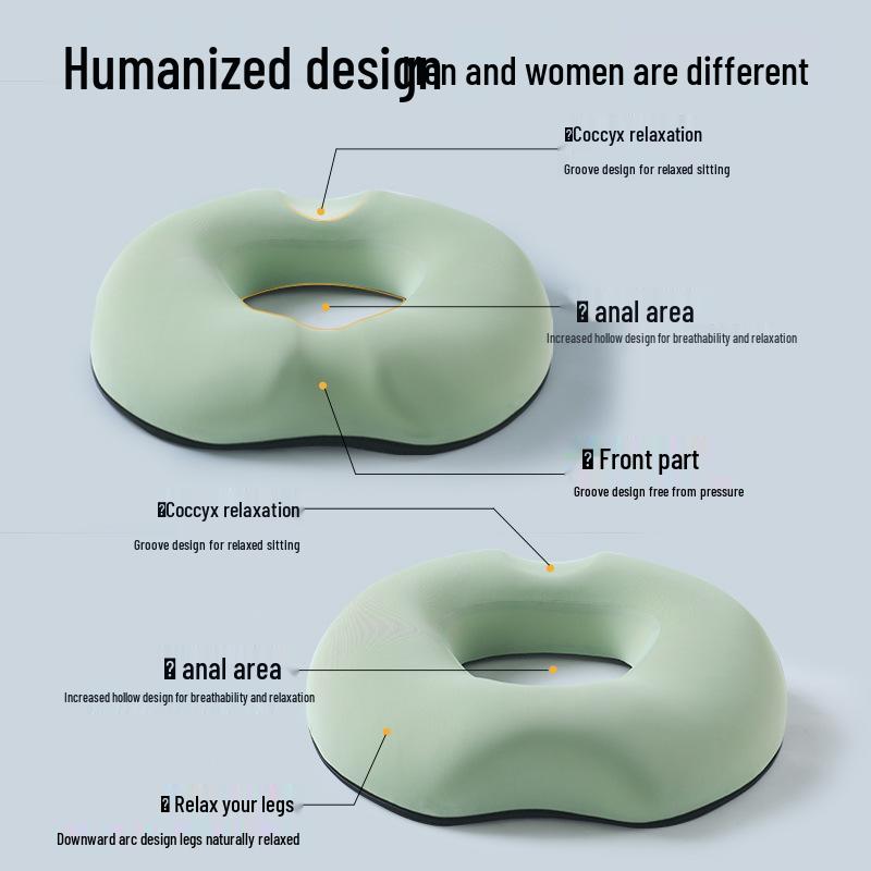 Breathable Memory Foam Office Chair Cushion for Pain Relief and Hip Support