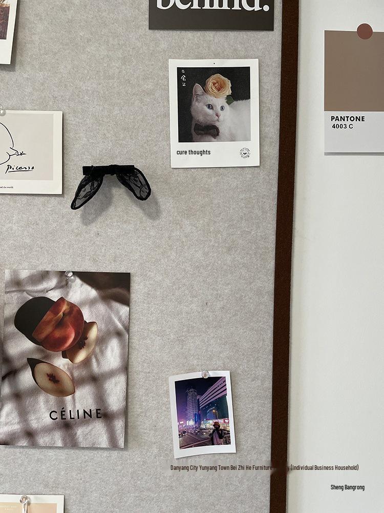 Pannello Espositore Adesivo da Parete in Feltro Senza Fori, ideale per Foto e Messaggi, Stile Ins per Arredo Soggiorno.