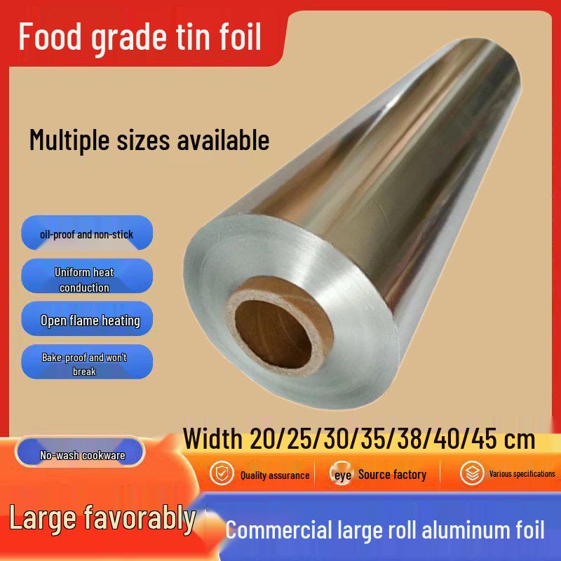 Verdickte Aluminiumfolienrolle in Gewerbequalität für Backen, Grillen und die Heißluftfritteuse