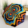 1pc Psychedelic PatternAutomatic Folding Umbrella, Portable & Foldable Design with 8 Ribs, Casual Outdoor Accessory yy250804157