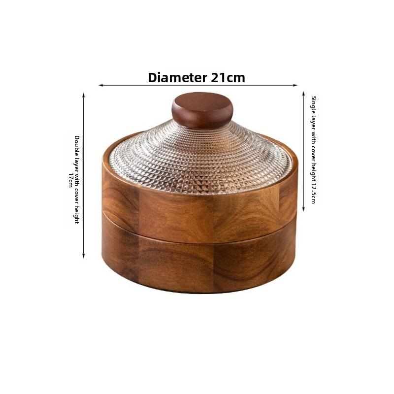 1 Stück Massivholz Chinesische Nuss-Snack-Aufbewahrungsbox Haushalt Melonenkerne Box Hochzeit Wohnzimmer Couchtisch Kreativ