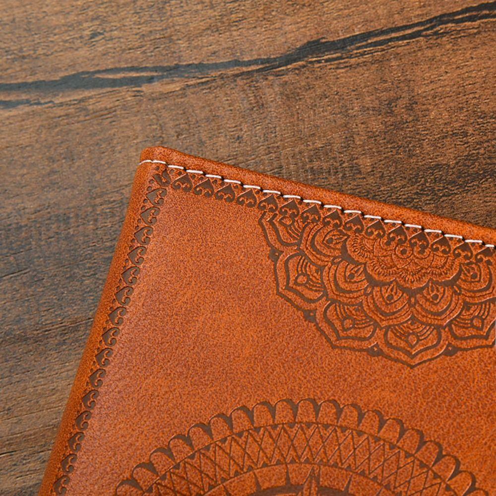 PU Cover PU Notebook with Lock Line Office Notebook A7 Notebook with Lock  Leather Journal Office