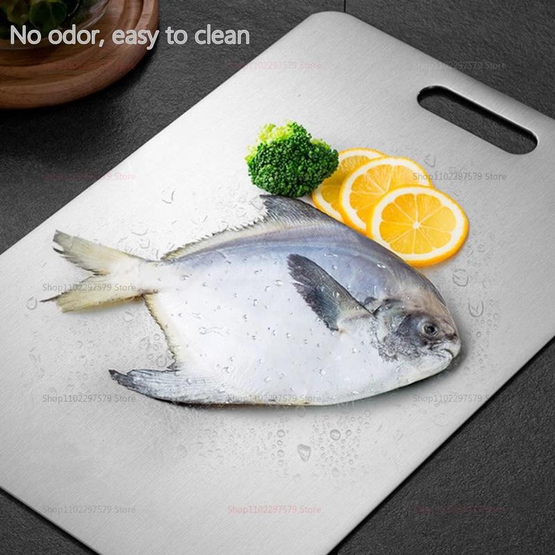 Titanium Cutting Board Pure Titanium Cutting Boards for Kitchen - Double Sided Medical-grade Titanium Cutting Mat, Easy To Clean