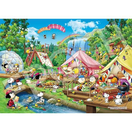 EPOCH 500-Piece Jigsaw Puzzle PEANUTS Snoopy Glamping (38×53cm) 06-706s with Glue, Spatula, and Poin