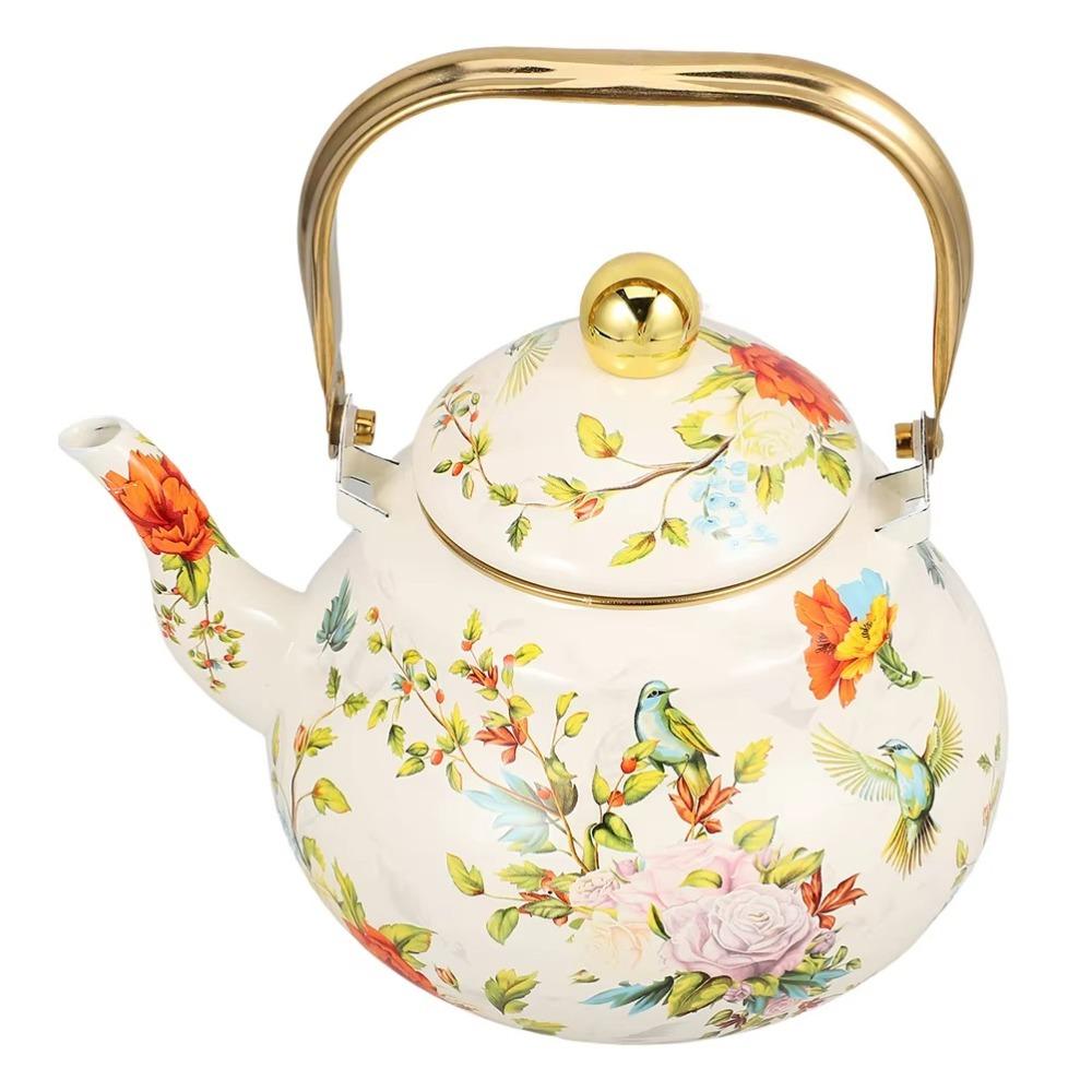 Bloemen Geëmailleerde Waterkoker Chinese Stijl Theekan Nieuwe Koffiepot