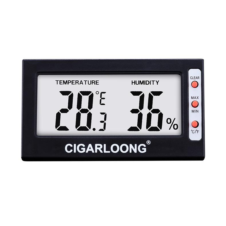 CIGARLOONG Mini Digital Fahrenheit Grad Anzeige LCD Hygrometer Thermometer für Zigarrenkisten Fälle/Luftbefeuchter für Zigarren