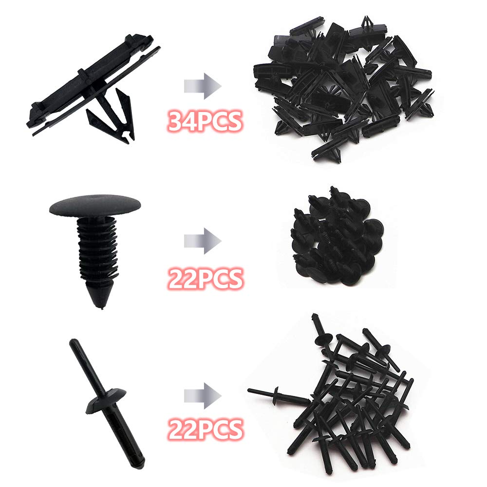78x Car Push Retainer Pin Rivet Fasteners Clips Kit for 2007-17 Jeep Wrangler JK