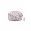Embroidered Bowknot Quilted Cosmetic Pouch Floral Print Small Coin Purse  Teenage Girls