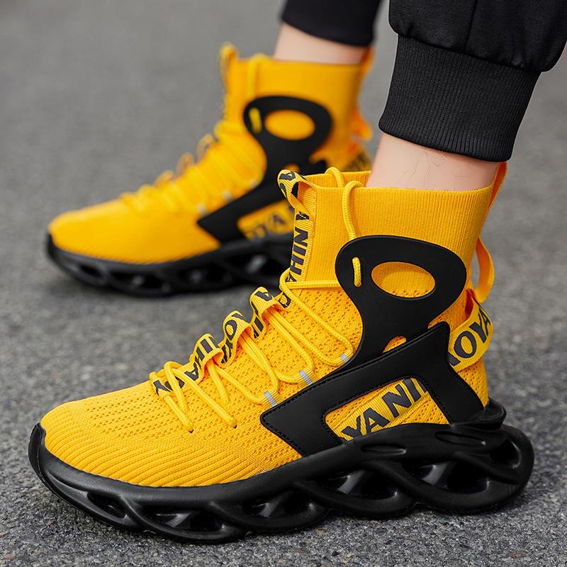 TUINANLE Tides Men Breathable High Top Tenis Sneakers Sport Running Casual Lace Up Walking Sneakers