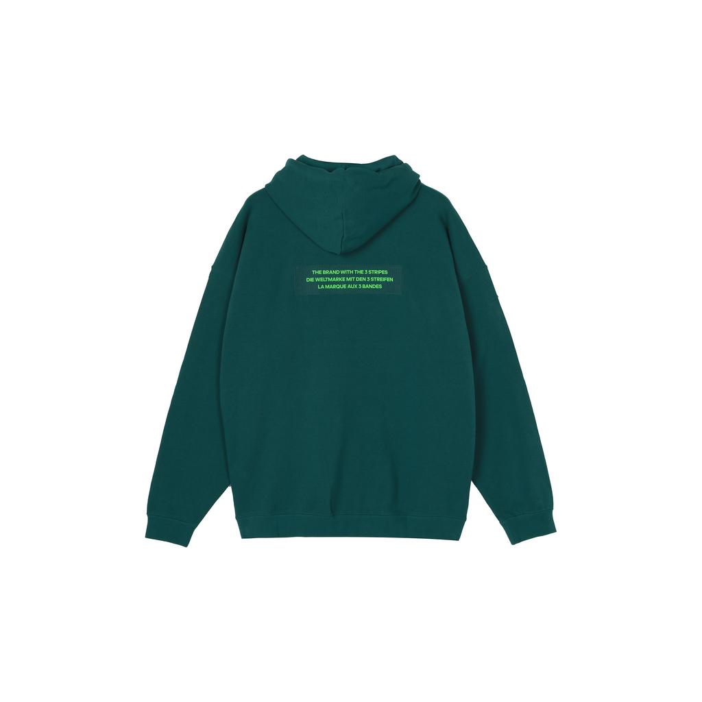 Men's Adidas Originals Big Trfl Contrasting Colors Logo Sports Forest Green H09351