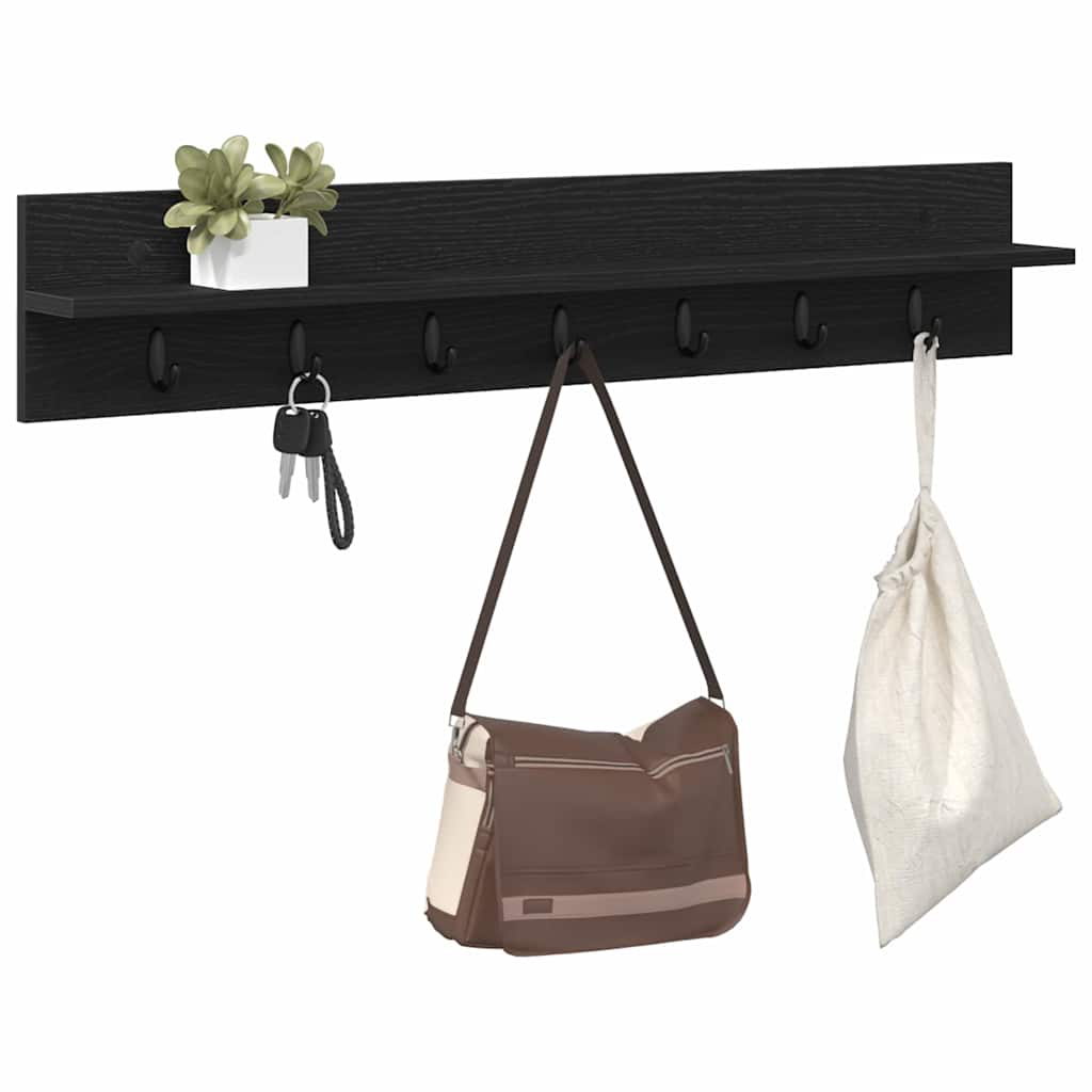 Wall Mounted Nightstand Wall Bracket Black Oak Look