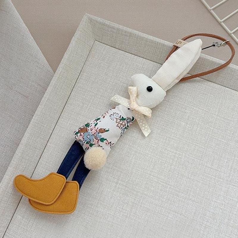 Брелок для ключей с животным Милый мультяшный медведь Подвеска Мягкий милый трехмерный тканевый брелок для ключей с животными Подвеска для сумки Аксессуары A12