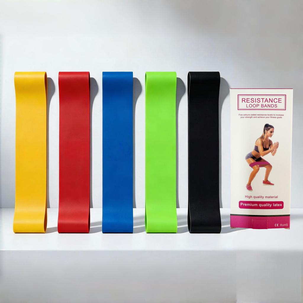 Maika Yoga Fitness Gradient Color Resistance Band for Buttocks Training and Stretching