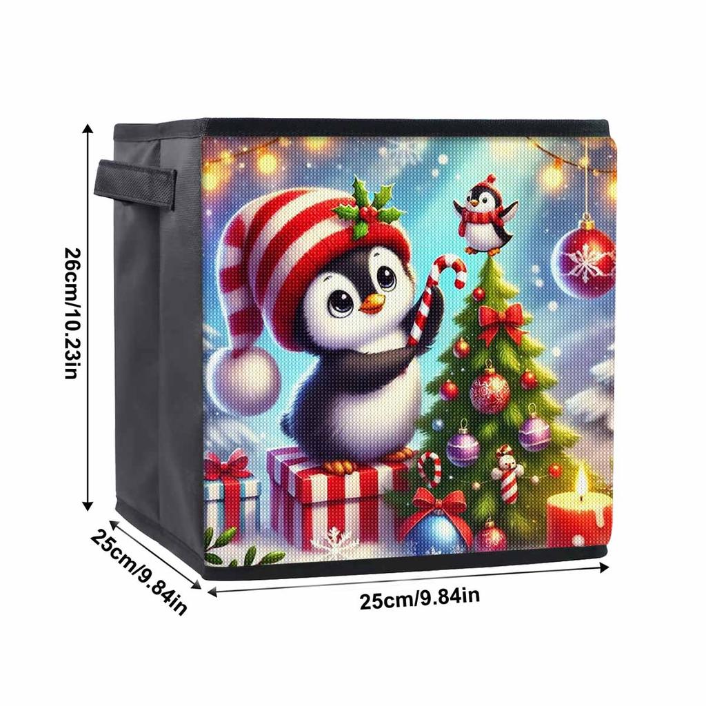 Cute Little Penguin 5D Diamond Painting Storage Basket Full Round Drill Mosaic Diamond Embroidery Cross Stitch Kits Home Decor Home Decor