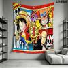 One Piece Monkey D Luffy Wandteppich Ästhetischer Wandbehang Bedruckte Stoffdecke Dekorative Wandteppiche für Schlafzimmer Wohnzimmer Heimdekoration